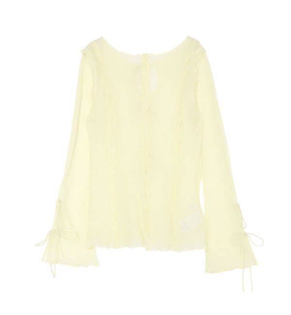 MERCURYDUO「【OUNNOUN】楊柳2WAYフレアスリーブブラウス」|シャツ・ブラウス|