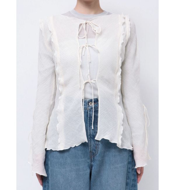 MERCURYDUO「【OUNNOUN】楊柳2WAYフレアスリーブブラウス」|シャツ・ブラウス|