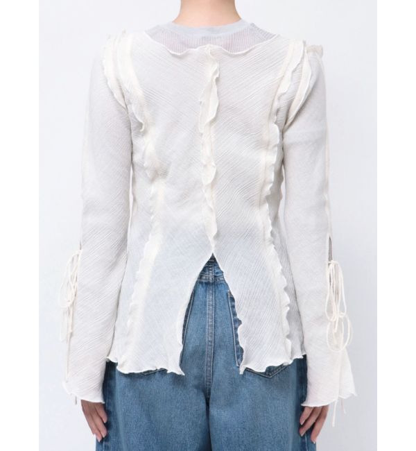 MERCURYDUO「【OUNNOUN】楊柳2WAYフレアスリーブブラウス」|シャツ・ブラウス|