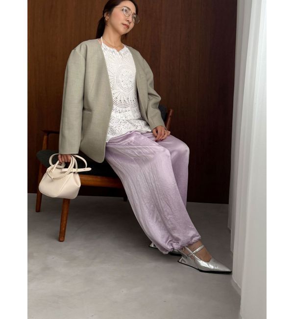 MERCURYDUO「【OUNNOUN】ドロストサテンリラックスパンツ」|その他|