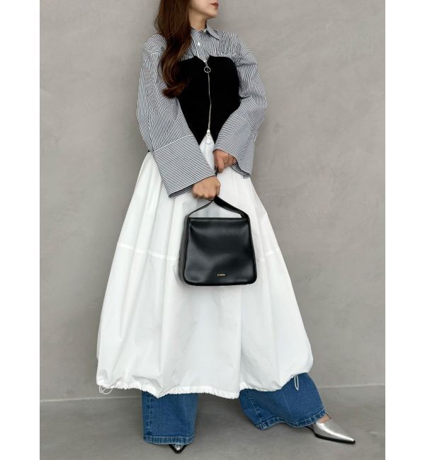 MERCURYDUO「【OUNNOUN】タフタコクーン2WAYドロストスカート」|スカート|