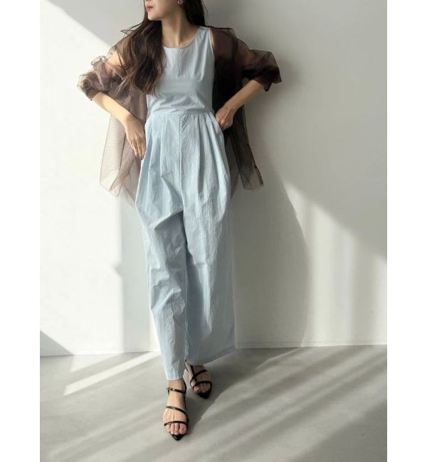 MERCURYDUO「【OUNNOUN】コットンナイロンコンビネゾン」|オールインワン|アイスブルー