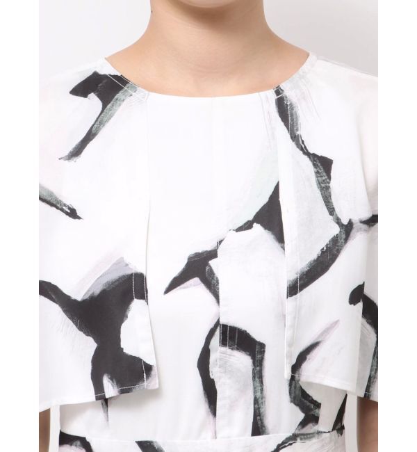 MERCURYDUO「【OUNNOUN】ケーププリントワンピース」|ワンピース|