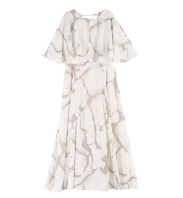 MERCURYDUO「【OUNNOUN】ケーププリントワンピース」|ワンピース|