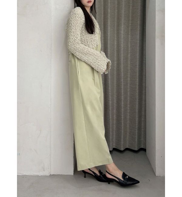 MERCURYDUO「【OUNNOUN】シュリンクシャーリングクロップドブラウス」|シャツ・ブラウス|