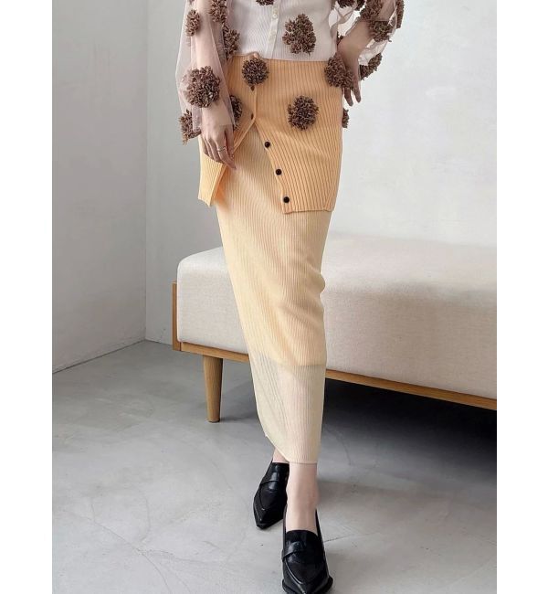 MERCURYDUO「【OUNNOUN】マルチWAYレイヤードスカート」|スカート|オレンジ