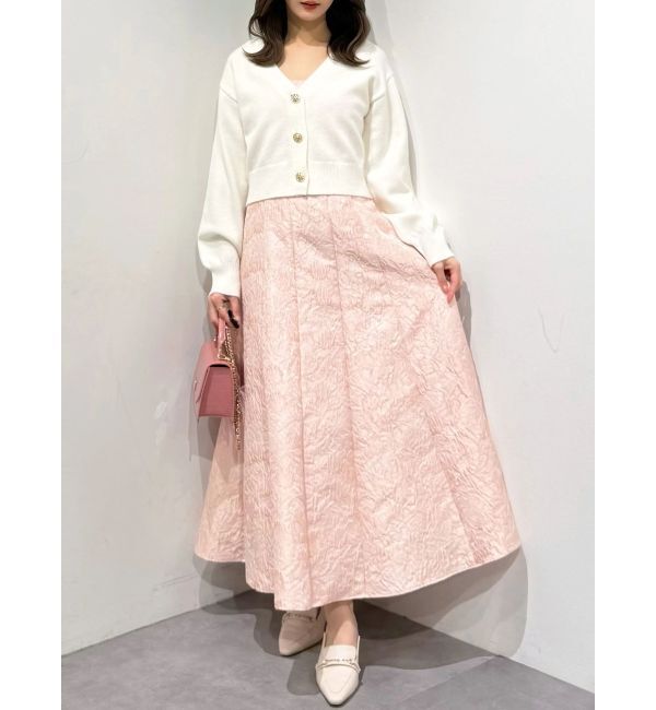 MERCURYDUO「ジャカードフィットアンドフレアジャンスカ」|ワンピース|