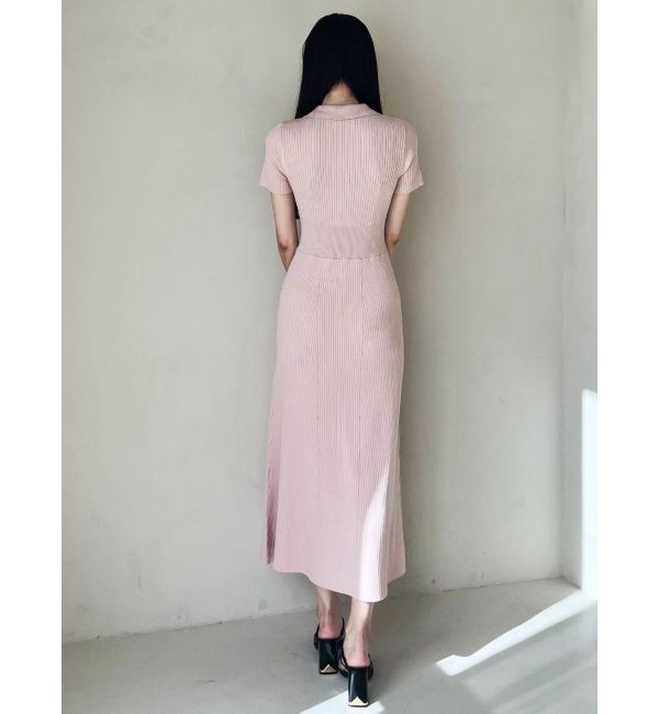 MERCURYDUO「ワイドリブスキッパーニットワンピース」|ワンピース|