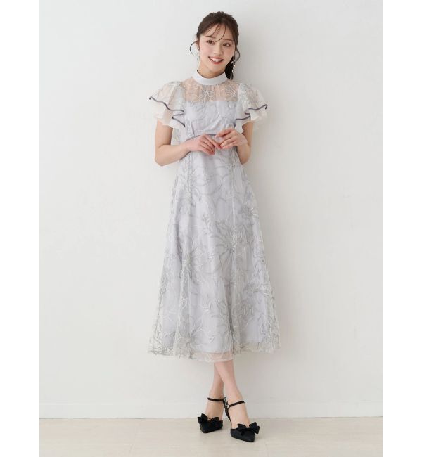MERCURYDUO「エンブロイダリーラッフルワンピース」|ワンピース|