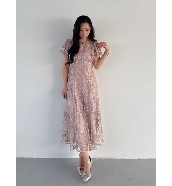 MERCURYDUO「エンブロイダリーラッフルワンピース」|ワンピース|