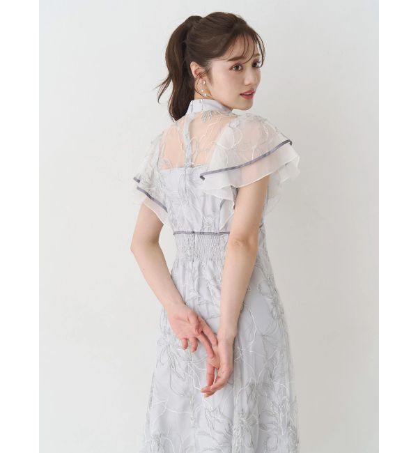 MERCURYDUO「エンブロイダリーラッフルワンピース」|ワンピース|