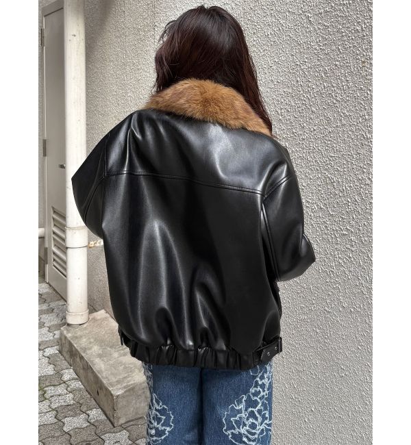 MURUA「2WAYカラーフェイクレザーブルゾン」|その他|