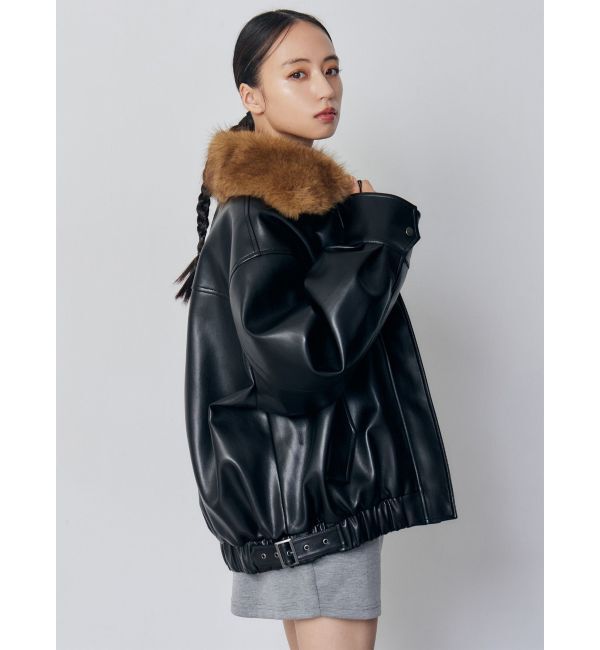 MURUA「2WAYカラーフェイクレザーブルゾン」|その他|