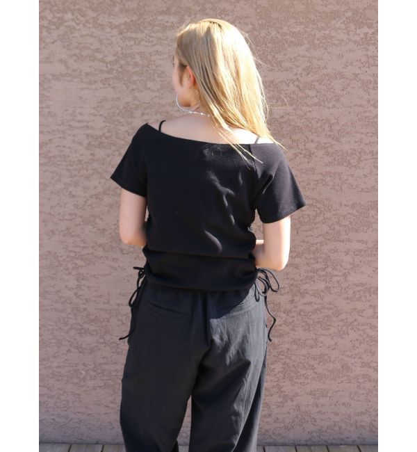 Ungrid「サイドギャザーボートネックTee」|Tシャツ・カットソー|