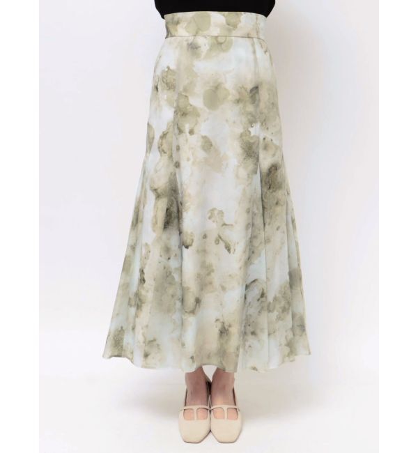 LAGUNAMOON「マーブライズドシアープリントスカート」|スカート|