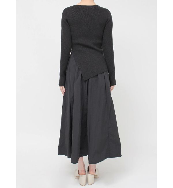 LAGUNAMOON「アシンメトリーニットドッキングワンピース」|ワンピース|