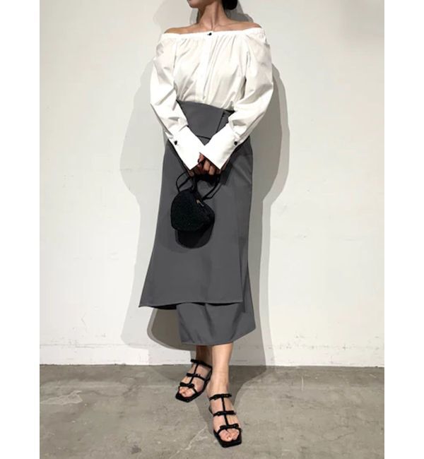 LAGUNAMOON「ウエストラペルアシンメトリースカート」|スカート|