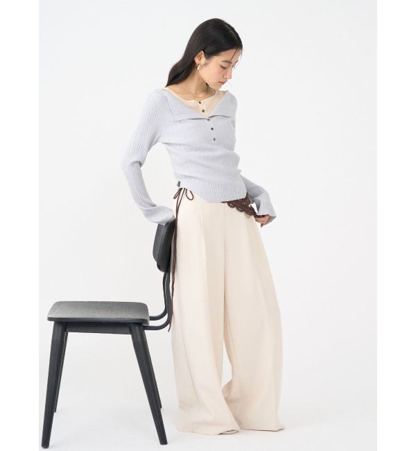 LAGUNAMOON「レイヤードライクリブニットプルオーバー」|ニット・セーター|