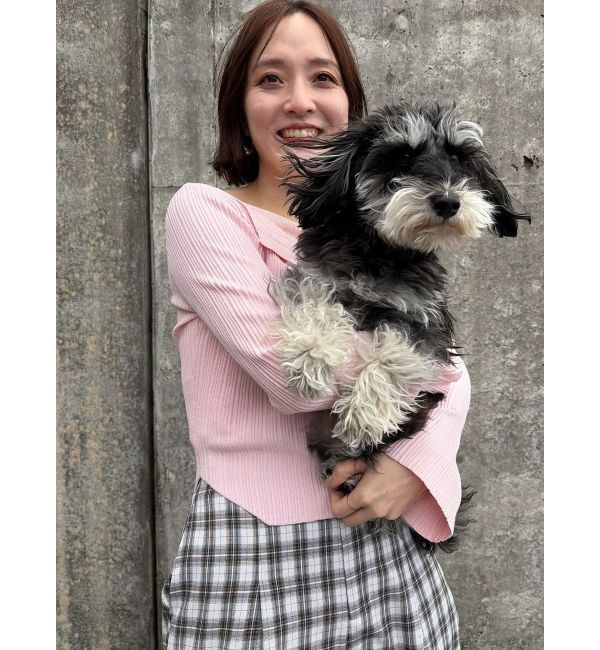 LAGUNAMOON「レイヤードライクリブニットプルオーバー」|ニット・セーター|