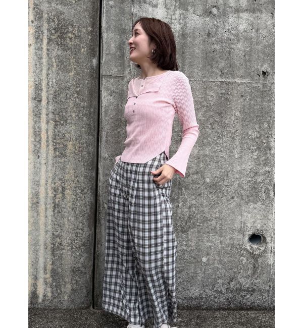 LAGUNAMOON「レイヤードライクリブニットプルオーバー」|ニット・セーター|