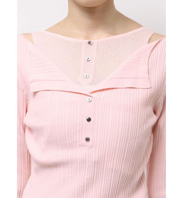 LAGUNAMOON「レイヤードライクリブニットプルオーバー」|ニット・セーター|