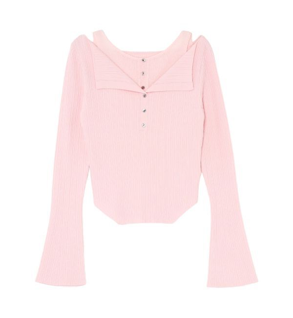 LAGUNAMOON「レイヤードライクリブニットプルオーバー」|ニット・セーター|