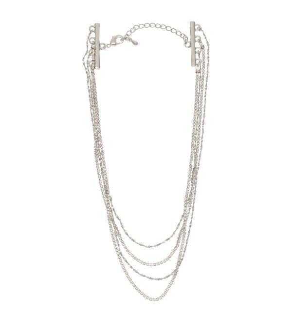 LAGUNAMOON「ミックスチェーン4連ショートネックレス」|ネックレス|