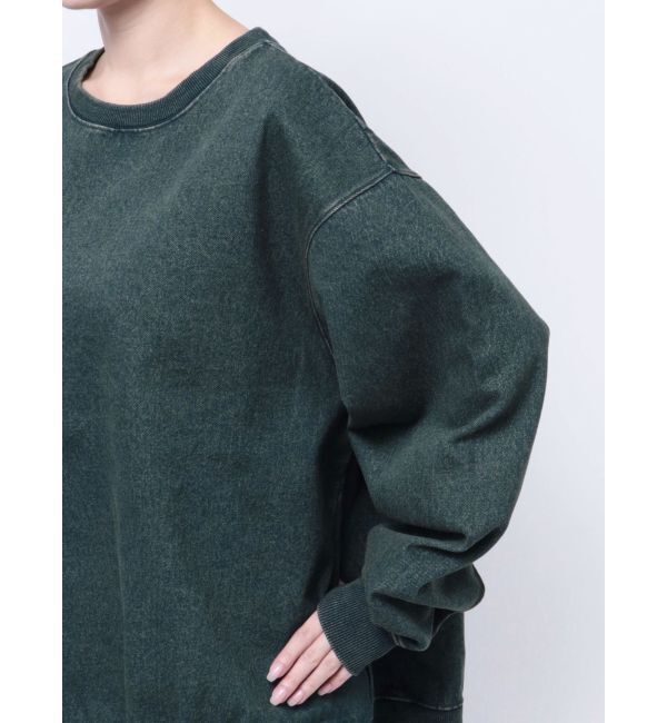 EVRIS「HEART PRINT DENIMトップス」|スウェット・ジャージ|