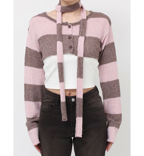 jouetie「ストールセットショートカーデ」|カーディガン|