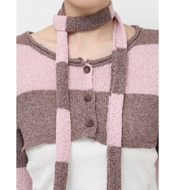 jouetie「ストールセットショートカーデ」|カーディガン|