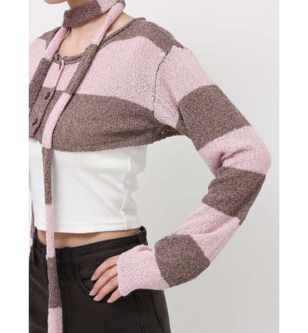 jouetie「ストールセットショートカーデ」|カーディガン|