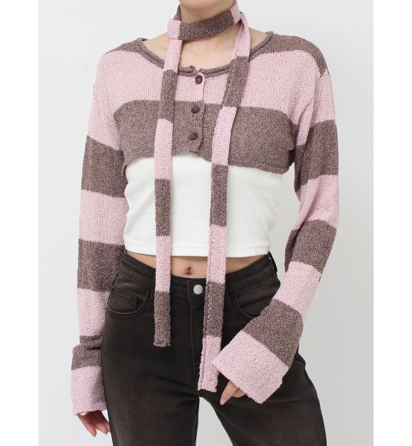 jouetie「ストールセットショートカーデ」|カーディガン|