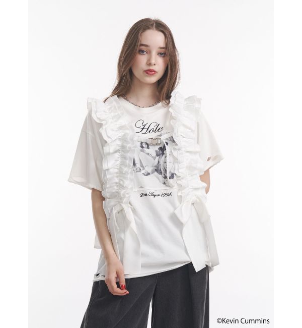 jouetie「【KevinCummins&times;jouetie】フォトダメージBIGTシャツ」|Tシャツ・カットソー|