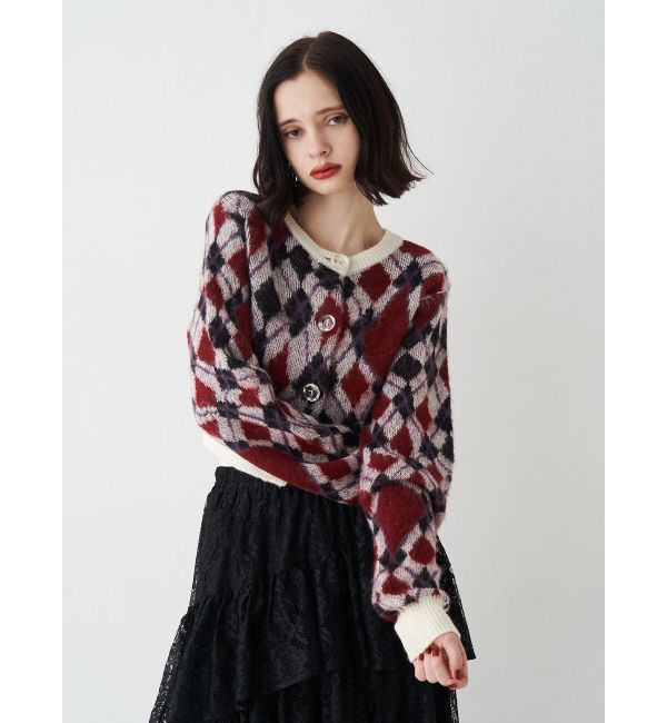 jouetie「2WAYパターンショートカーデ」|カーディガン|