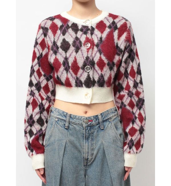 jouetie「2WAYパターンショートカーデ」|カーディガン|