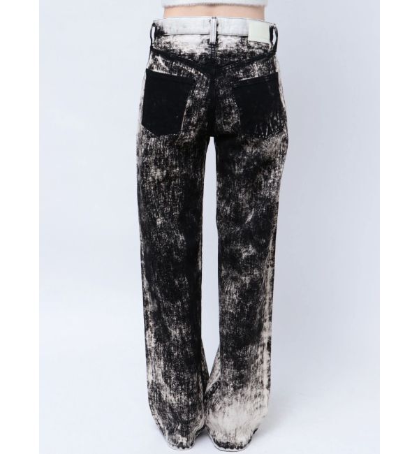 GYDA「ハイウエスト Tie Dyeワイドデニムパンツ」|デニム|