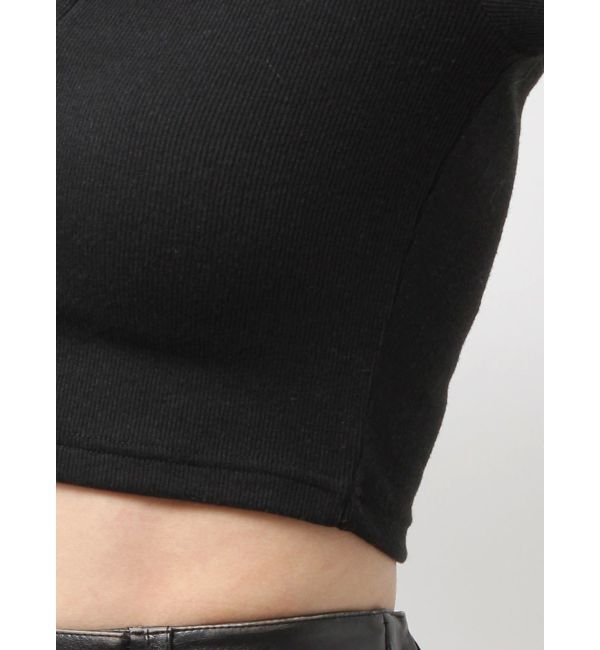 GYDA「フロントレースアップショートトップス」|Tシャツ・カットソー|