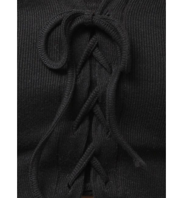 GYDA「フロントレースアップショートトップス」|Tシャツ・カットソー|