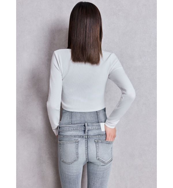 GYDA「フロントレースアップショートトップス」|Tシャツ・カットソー|