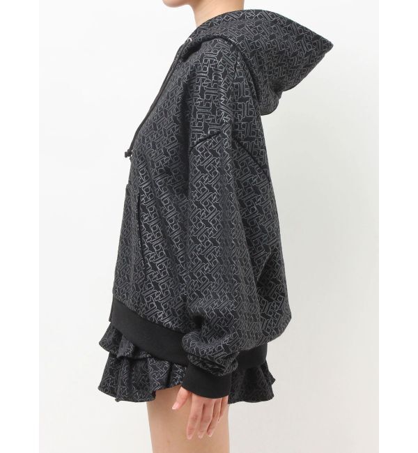 GYDA「GG chain glitter print BIGパーカー」|パーカー|