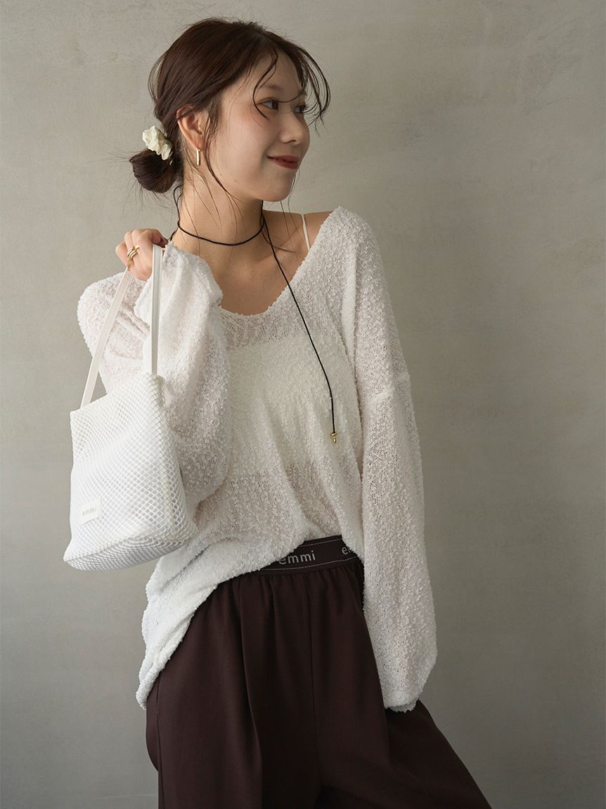 emmi atelier「ルーズニットプルオーバー」|ニット・セーター|