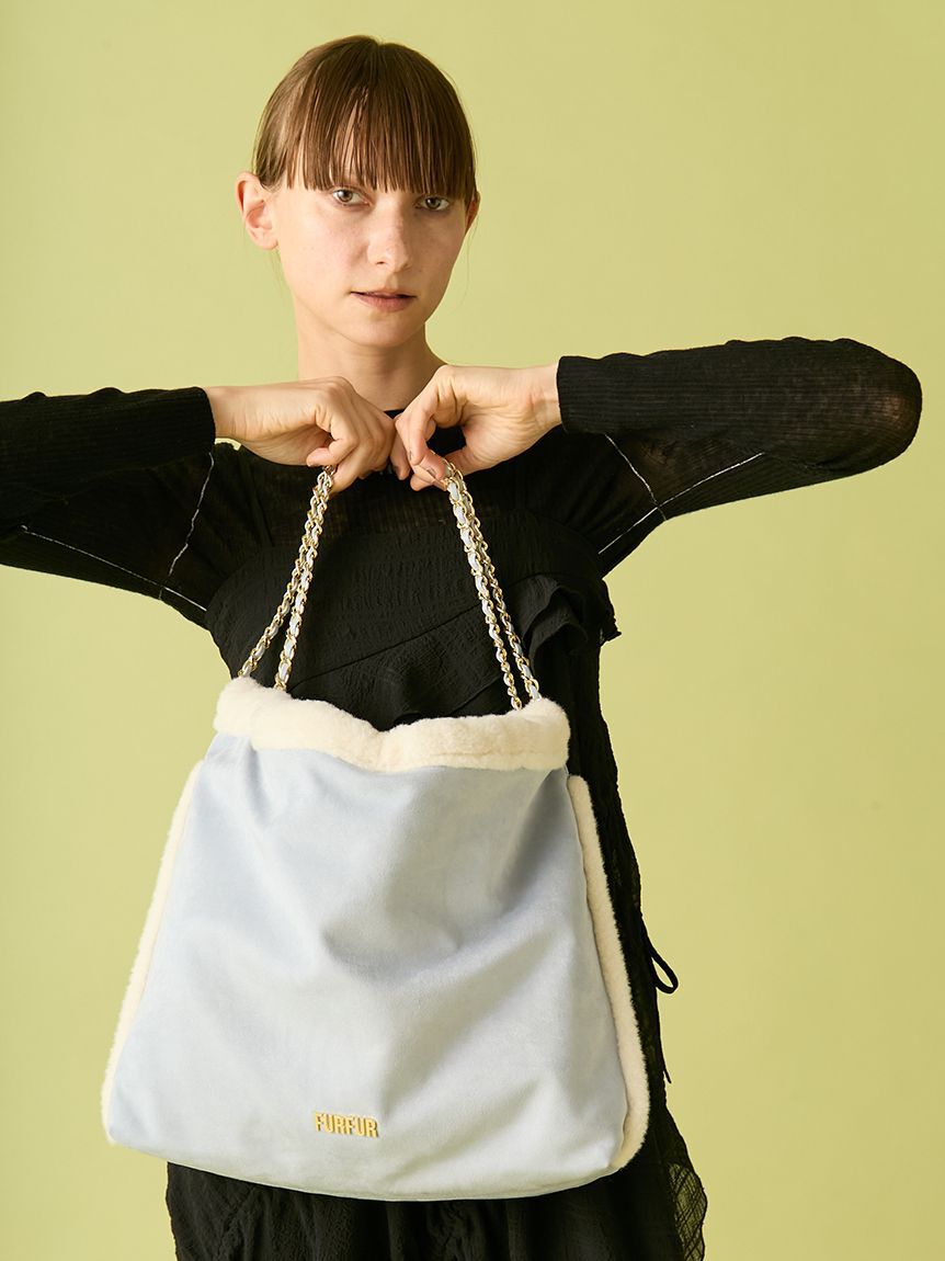 FURFUR「【WEB限定カラー】マテリアル巾着バッグ」|トートバッグ|