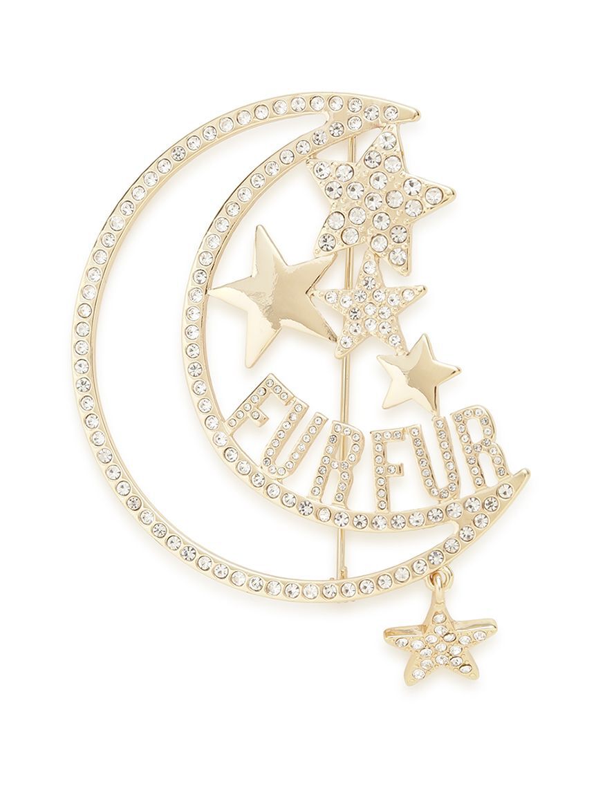FURFUR「ムーン＆スターモチーフブローチ」|ブローチ・コサージュ|GLD