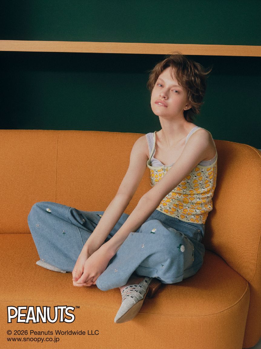 FURFUR「ビーズ刺繍デニムパンツ」|デニム|