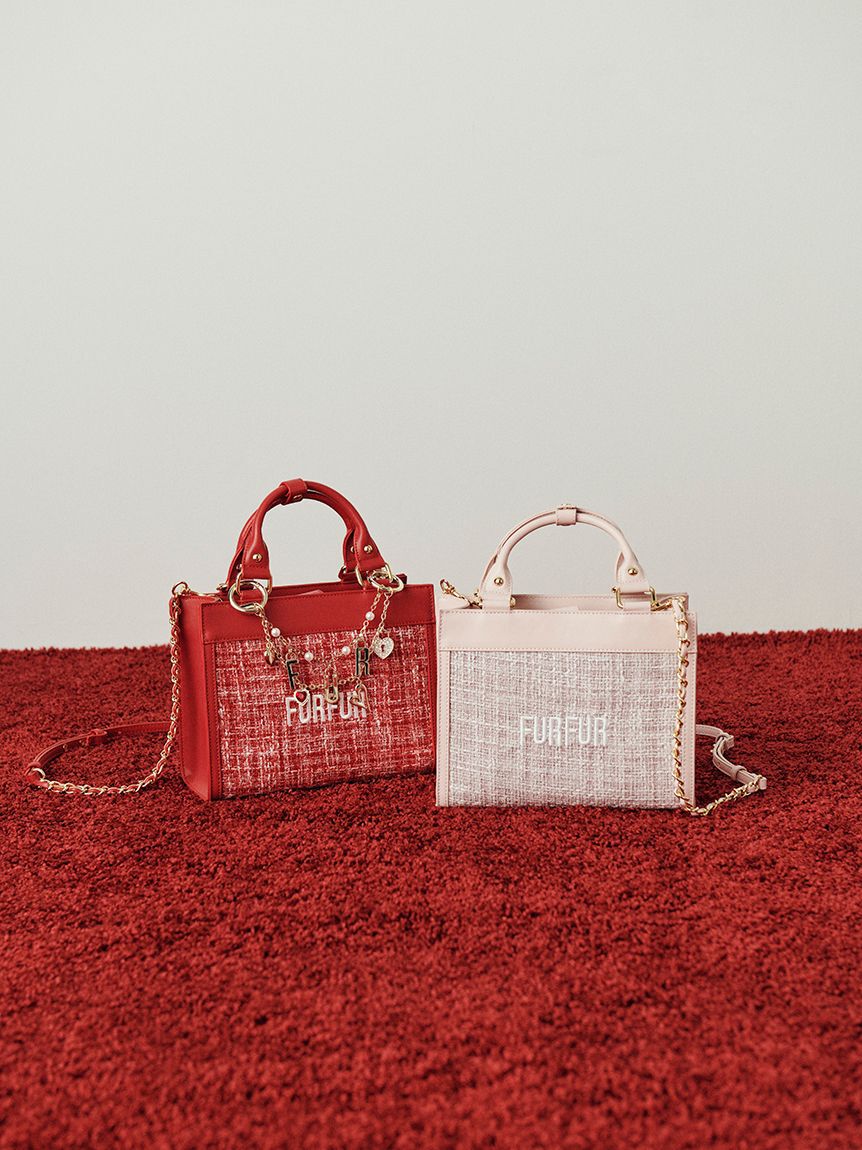 FURFUR「ロゴハートバッグチャーム」|キーケース|