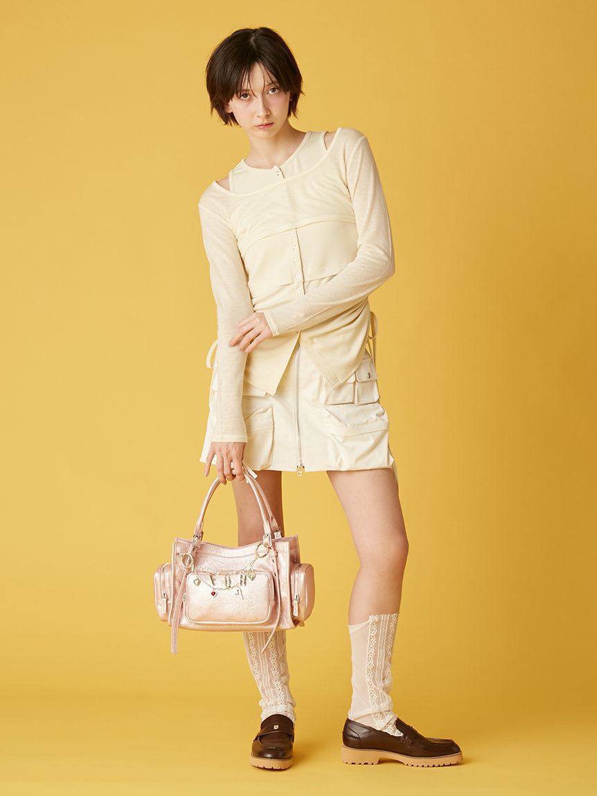 FURFUR「ロゴハートバッグチャーム」|キーケース|