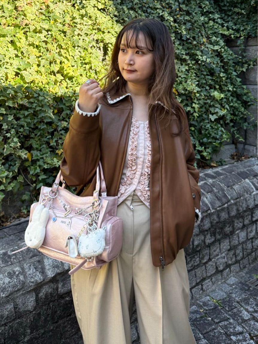 FURFUR「ロゴハートバッグチャーム」|キーケース|