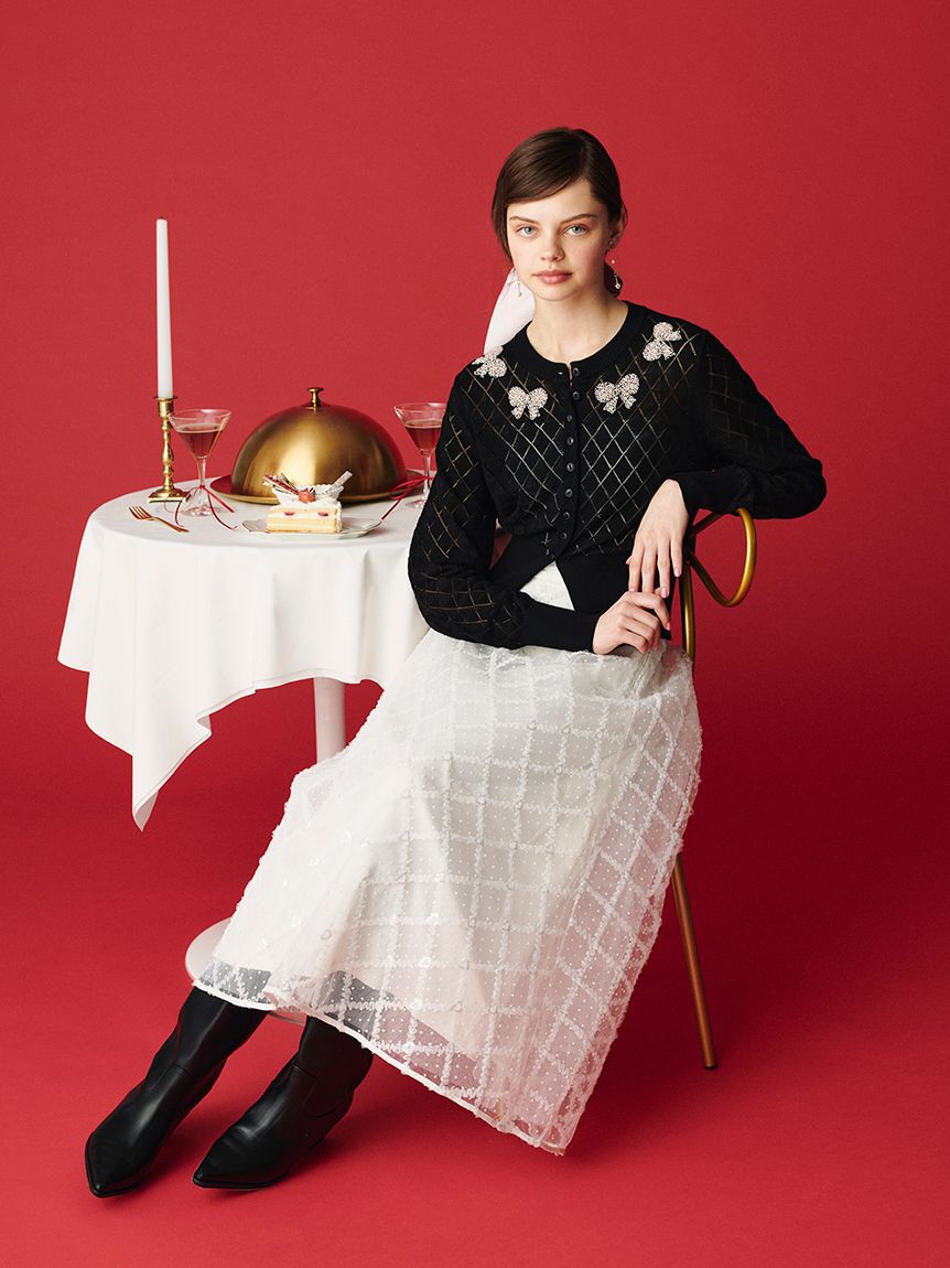 FURFUR「フリルチェックチュールスカート」|スカート|