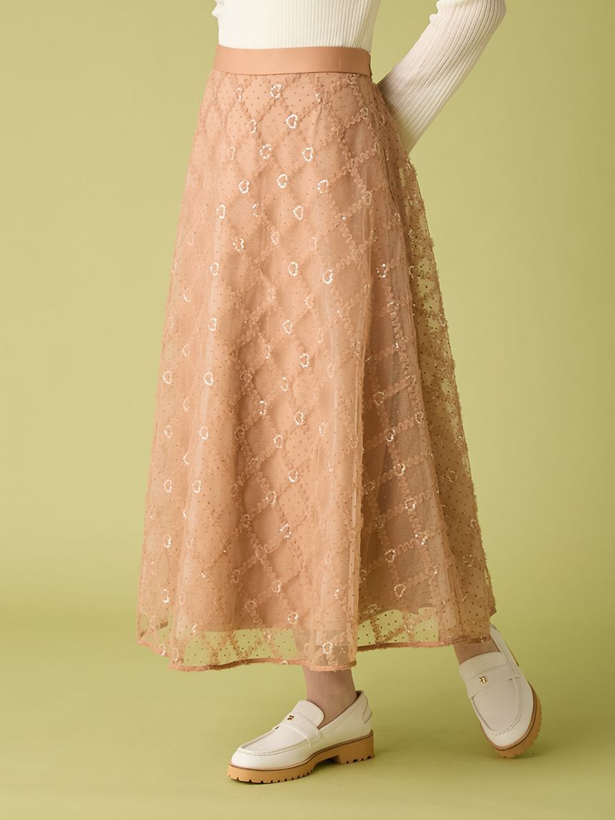 FURFUR「フリルチェックチュールスカート」|スカート|