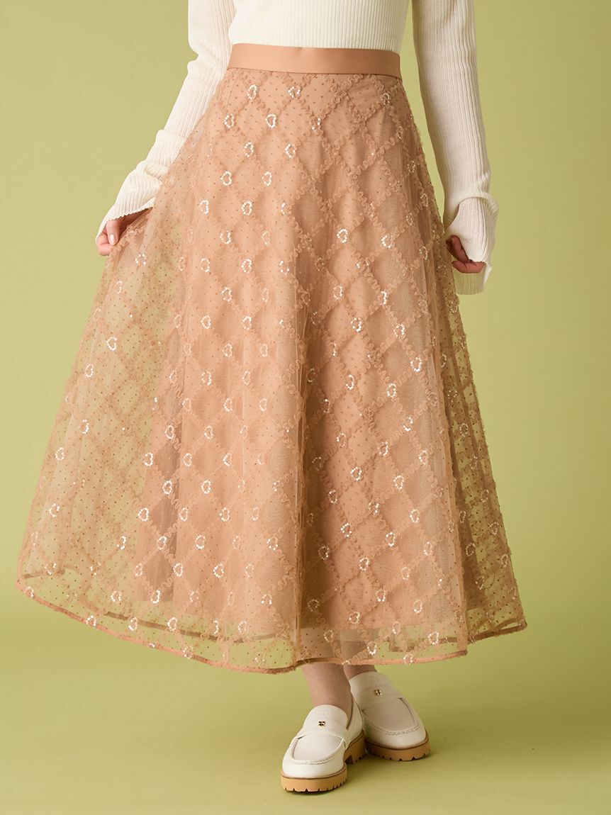 FURFUR「フリルチェックチュールスカート」|スカート|BRW